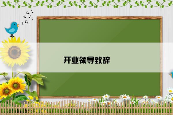 开业领导致辞