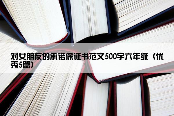 对女朋友的承诺保证书范文500字六年级（优秀5篇）