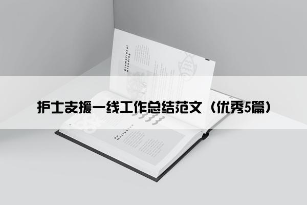 护士支援一线工作总结范文（优秀5篇）