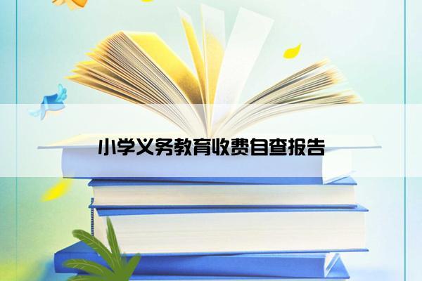 小学义务教育收费自查报告