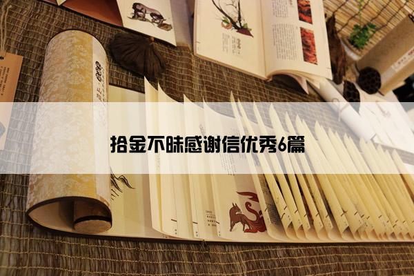 拾金不昧感谢信优秀6篇