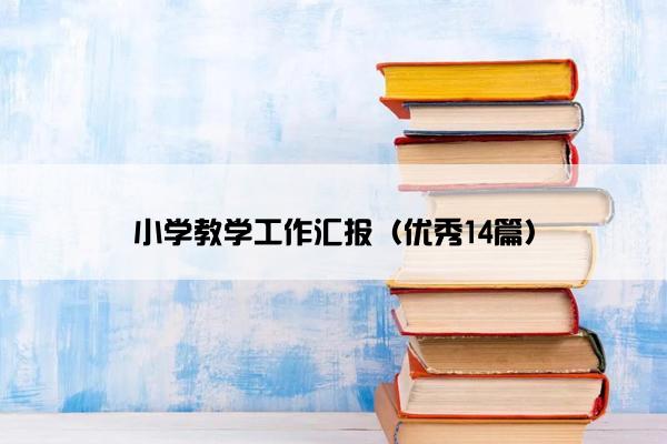 小学教学工作汇报（优秀14篇）