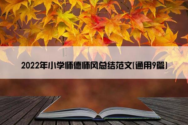 2022年小学师德师风总结范文[通用9篇]