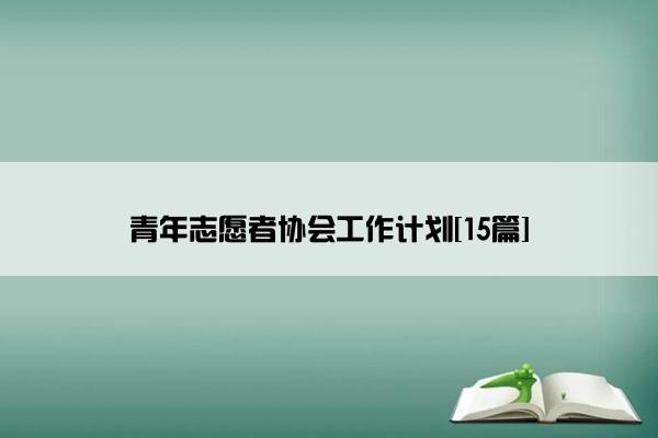 青年志愿者协会工作计划[15篇]