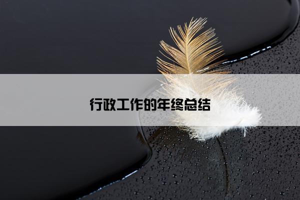 行政工作的年终总结