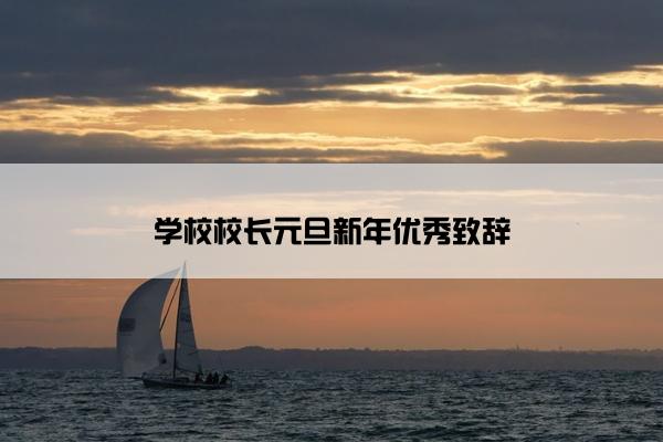 学校校长元旦新年优秀致辞