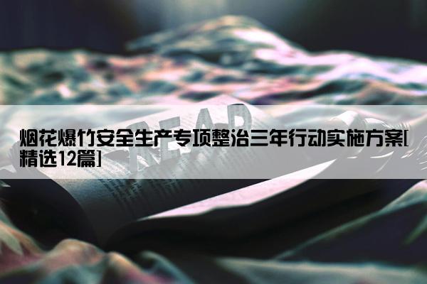 烟花爆竹安全生产专项整治三年行动实施方案[精选12篇]