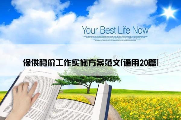 保供稳价工作实施方案范文[通用20篇]