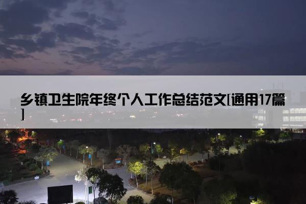 乡镇卫生院年终个人工作总结范文[通用17篇]