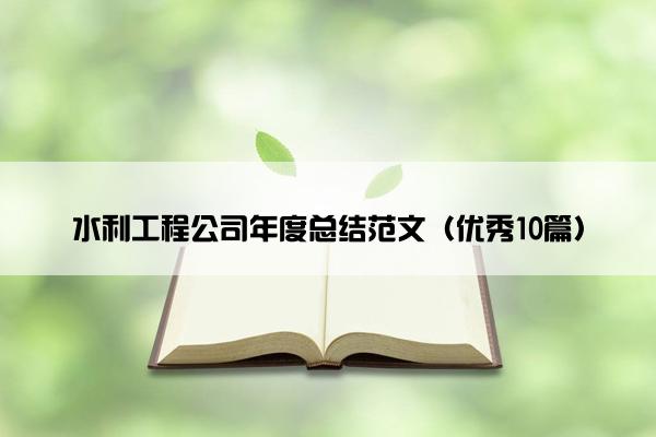 水利工程公司年度总结范文（优秀10篇）