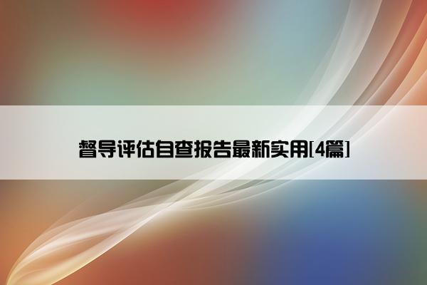 督导评估自查报告最新实用[4篇]