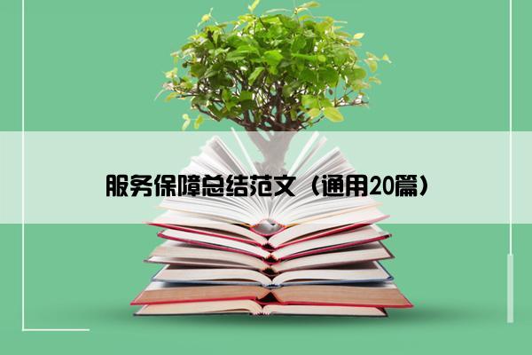 服务保障总结范文（通用20篇）