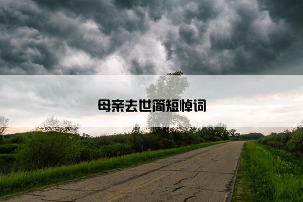母亲去世简短悼词