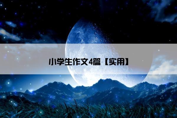 小学生作文4篇【实用】