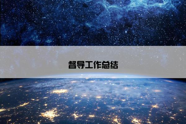 督导工作总结