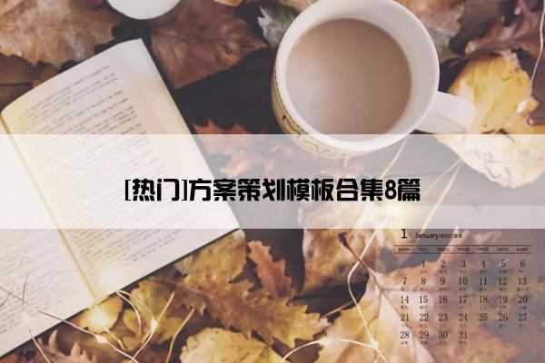 [热门]方案策划模板合集8篇