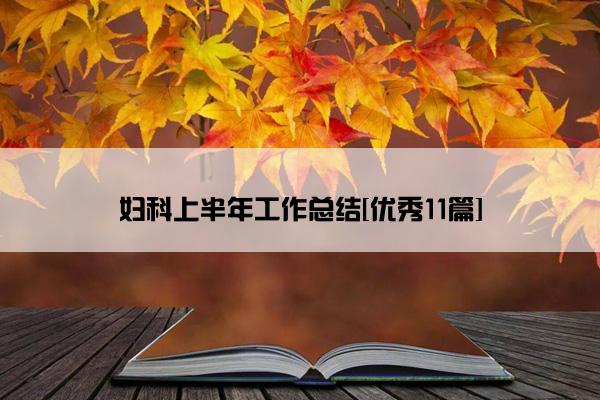 妇科上半年工作总结[优秀11篇]