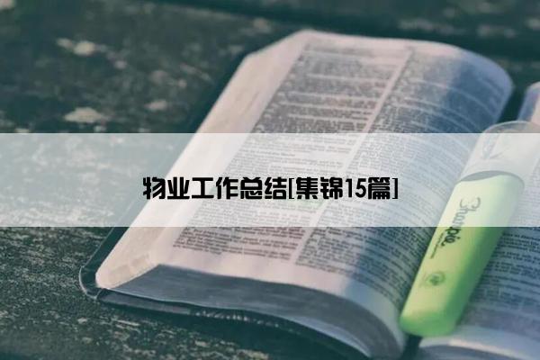 物业工作总结[集锦15篇]