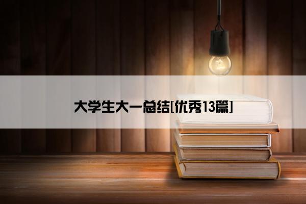 大学生大一总结[优秀13篇]