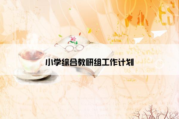 小学综合教研组工作计划
