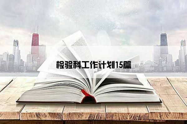 检验科工作计划15篇