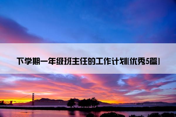 下学期一年级班主任的工作计划[优秀5篇]