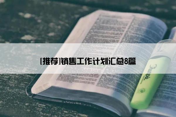 [推荐]销售工作计划汇总8篇