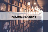 风雨之后见彩虹作文500字