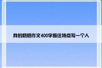 我的奶奶作文400字抓住特点写一个人