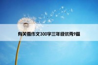 有关雪作文300字三年级优秀9篇