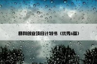 暴利创业项目计划书（优秀6篇）