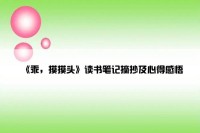 《乖，摸摸头》读书笔记摘抄及心得感悟