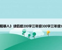 《稻草人》读后感200字三年级300字三年级大全