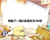 我做了一项小实验作文300字