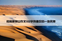 桂林象鼻山作文500字我喜欢的一处风景