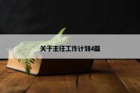 关于主任工作计划4篇