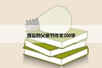 难忘的父亲节作文300字