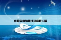 优秀年度销售计划模板10篇