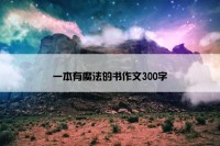 一本有魔法的书作文300字
