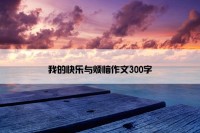 我的快乐与烦恼作文300字