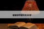 爸爸的手套作文300字