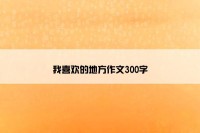 我喜欢的地方作文300字