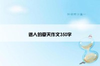 迷人的夏天作文350字