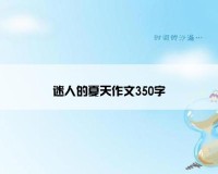 迷人的夏天作文350字