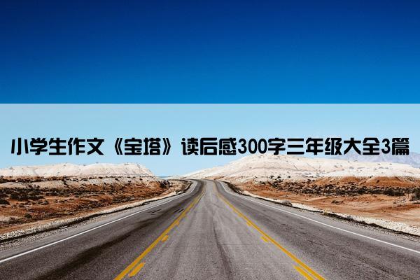 小学生作文《宝塔》读后感300字三年级大全3篇