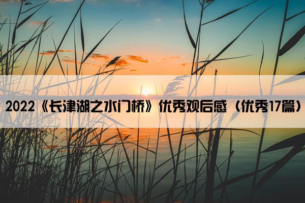 2022《长津湖之水门桥》优秀观后感（优秀17篇）
