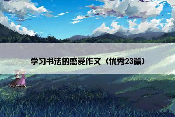 学习书法的感受作文（优秀23篇）