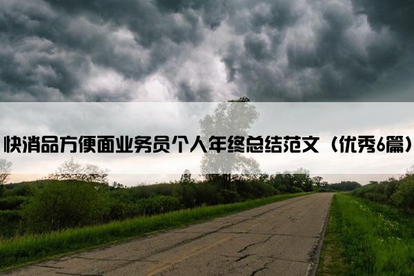 快消品方便面业务员个人年终总结范文（优秀6篇）