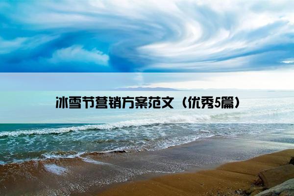 冰雪节营销方案范文（优秀5篇）
