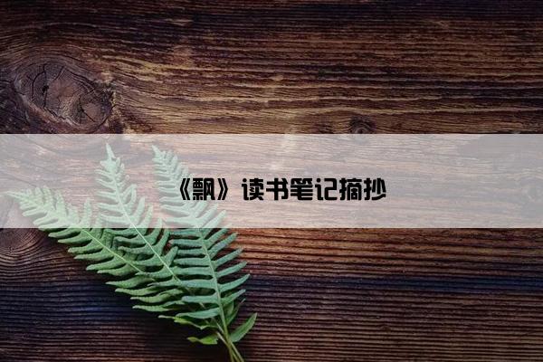《飘》读书笔记摘抄
